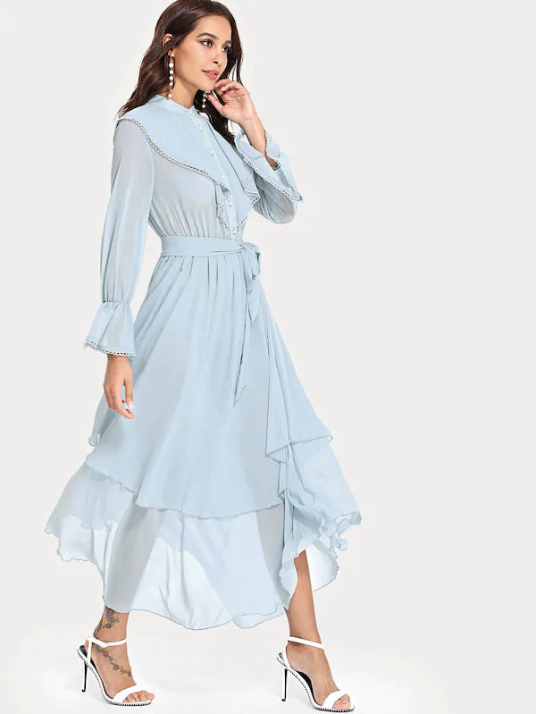 Pastel top flowy dress