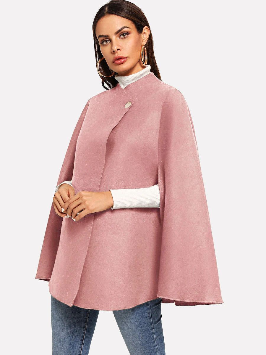 Single Button Cape Coat - Mobilia Theme Milan